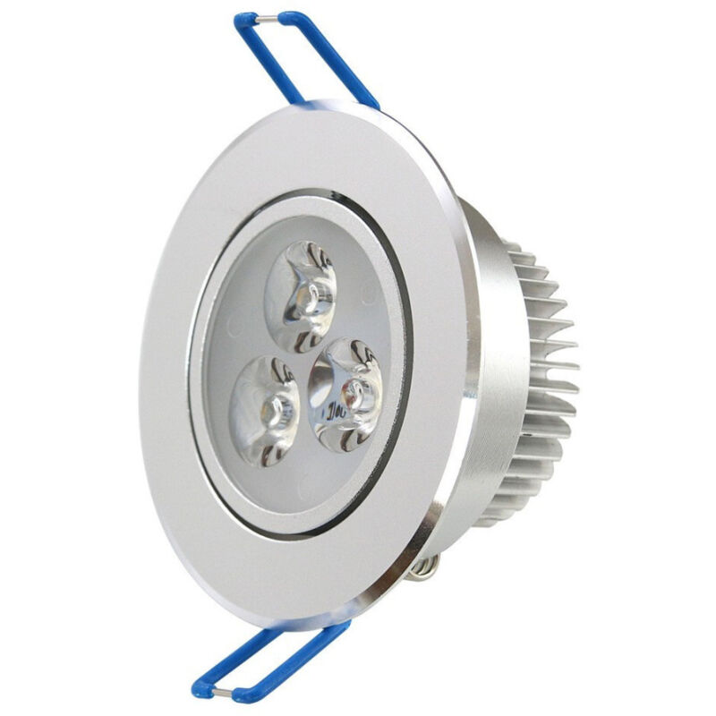 foto del prodotto trade shop traesio faretto faro a led 3w 5w 7w 9w 12w 15w 18w a incasso con molla luce calda fredda bianco caldo 3 watt