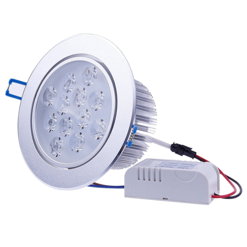 foto del prodotto trade shop traesio faretto faro a led 3w 5w 7w 9w 12w 15w 18w a incasso con molla luce calda fredda bianco freddo 15 watt