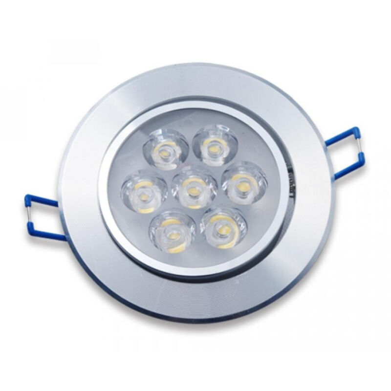 foto del prodotto trade shop traesio faretto faro a led 3w 5w 7w 9w 12w 15w 18w a incasso con molla luce calda fredda bianco freddo 7 watt