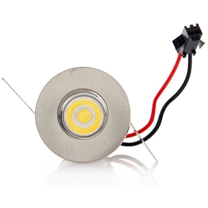 foto del prodotto trade shop traesio faretto incasso 1 led 1w spot mini luce bianco freddo punto luce driver bianco bianco caldo 