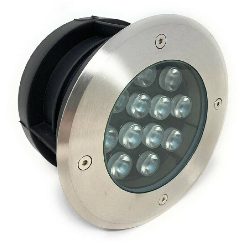 foto del prodotto trade shop traesio faretto incasso 12w calpestabile segnapasso ip67 luce 6500k 3000k 4000k es08 12 bianco naturale 