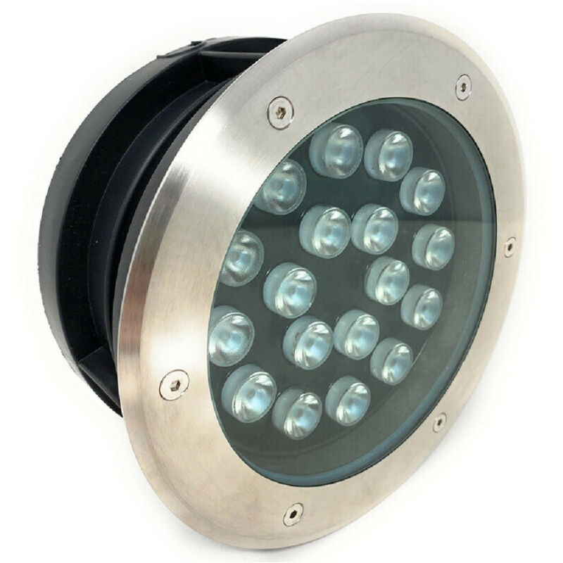 foto del prodotto trade shop traesio faretto incasso 18w calpestabile segnapasso ip67 luce 6500k 4000k 3000k es08 18 bianco caldo 