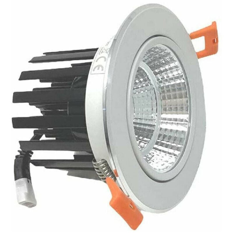 foto del prodotto trade shop traesio faretto incasso led cob 20 w luce fredda 6500k calda 3000k naturale 4000k p 120 bianco naturale 
