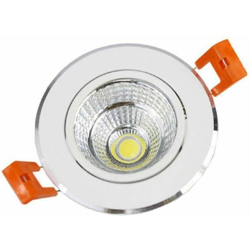 foto del prodotto trade shop traesio - faretto incasso led cob 7 watt luce fredda calda naturale p-75 - -bianco freddo -