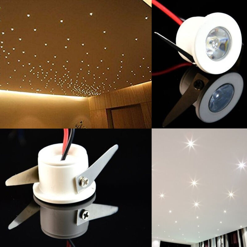 foto del prodotto trade shop traesio faretto incasso led punto luce 1w rotondo luce fredda calda cielo stellato bianco caldo 