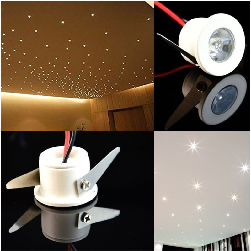 foto del prodotto trade shop traesio faretto incasso led punto luce 1w rotondo luce fredda calda cielo stellato bianco freddo 