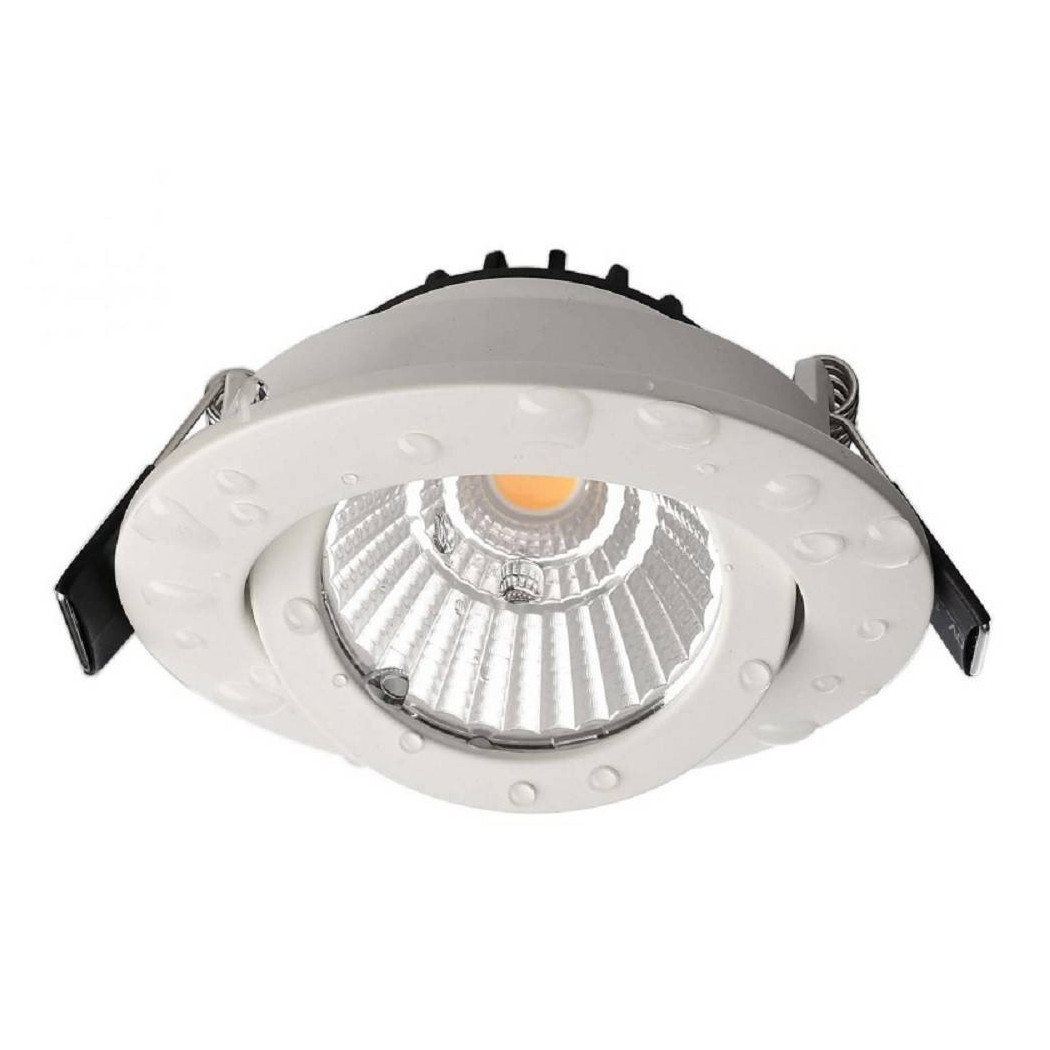 foto del prodotto trade shop traesio faretto incasso tondo slim luce soffitto box doccia led 8w orientabile dimmerabile bianco bianco caldo 