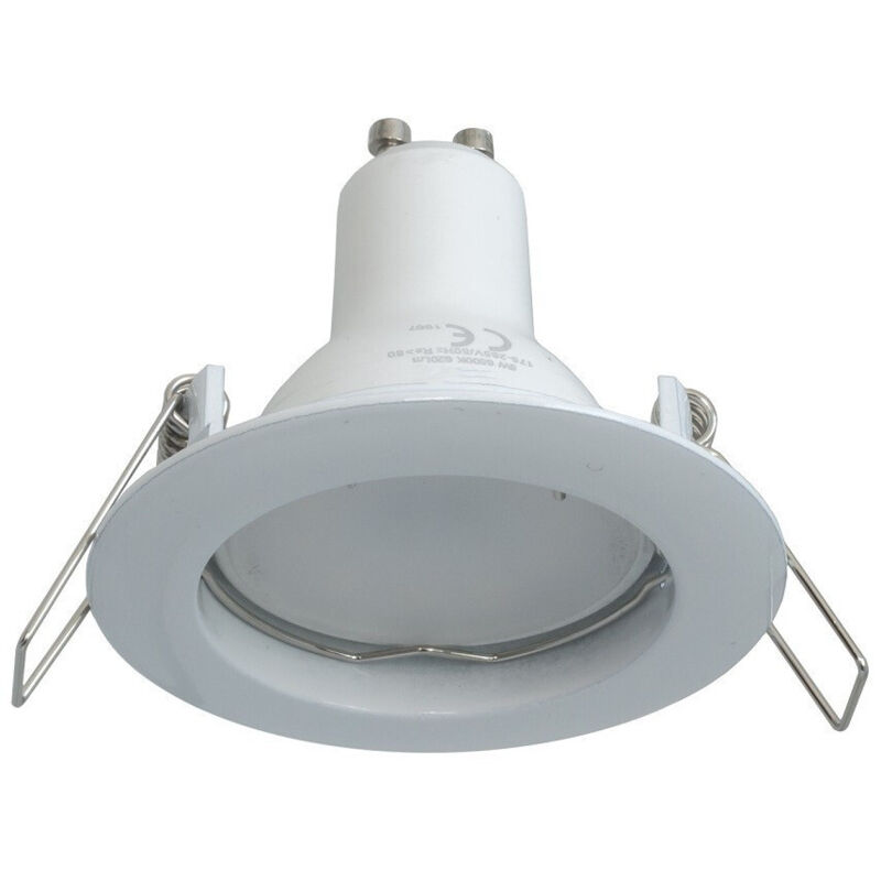 foto del prodotto trade shop traesio faretto lampada led 8 w luce 3000k 4000k 6000k incasso tondo gu10 foro 6 cm 220v bianco bianco naturale 