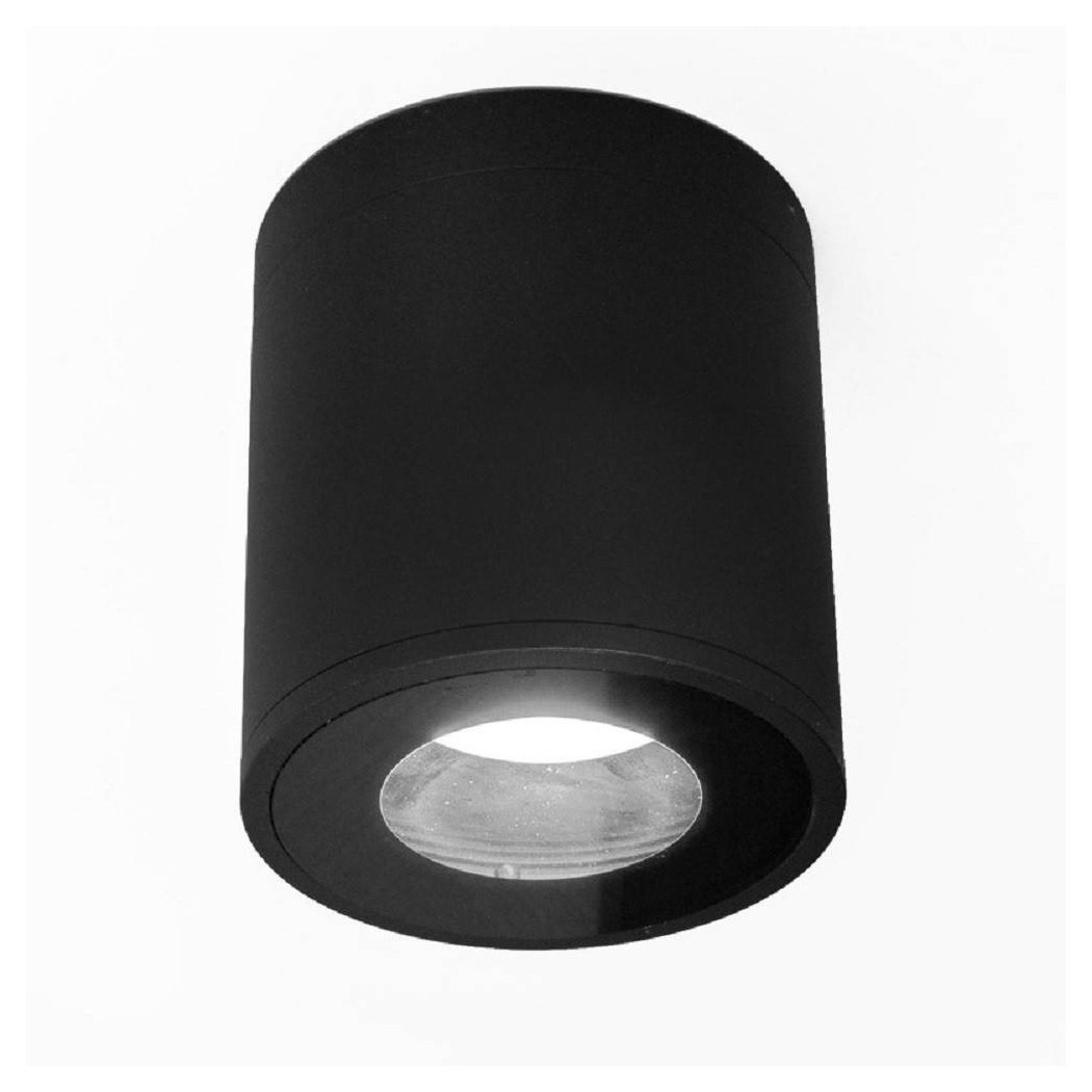 foto del prodotto trade shop traesio faretto lampada soffitto bagno vasca box doccia portalampada gu10 impermeabile ip65 nero