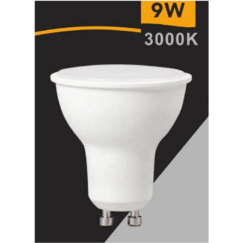 foto del prodotto trade shop traesio faretto lampadina led 9 watt gu10 luce calda naturale fredda opaco 220 gu10 9w bianco caldo 