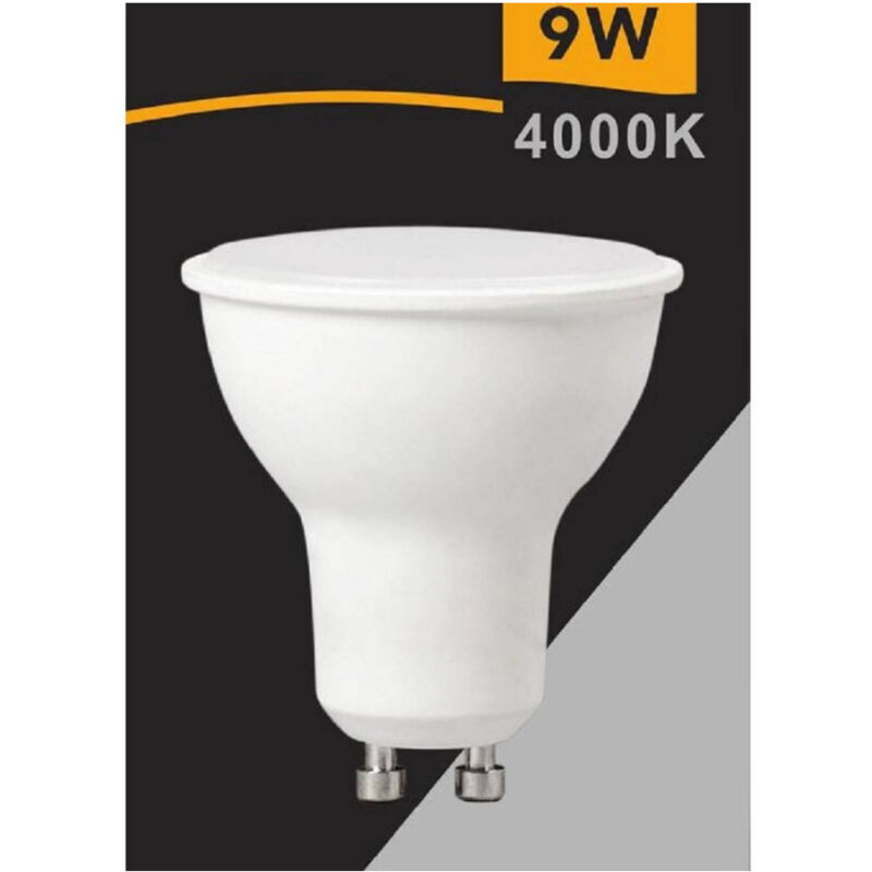 foto del prodotto trade shop traesio faretto lampadina led 9 watt gu10 luce calda naturale fredda opaco 220 gu10 9w bianco naturale 