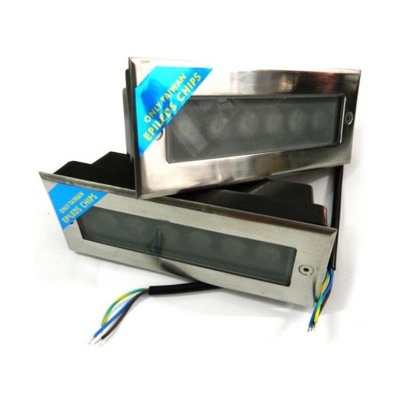 foto del prodotto trade shop traesio faretto led a incasso 5 6 9 12 18 w segnapasso impermeabile interno esterno ip68 bianco freddo 5 watt copertura trasparente 