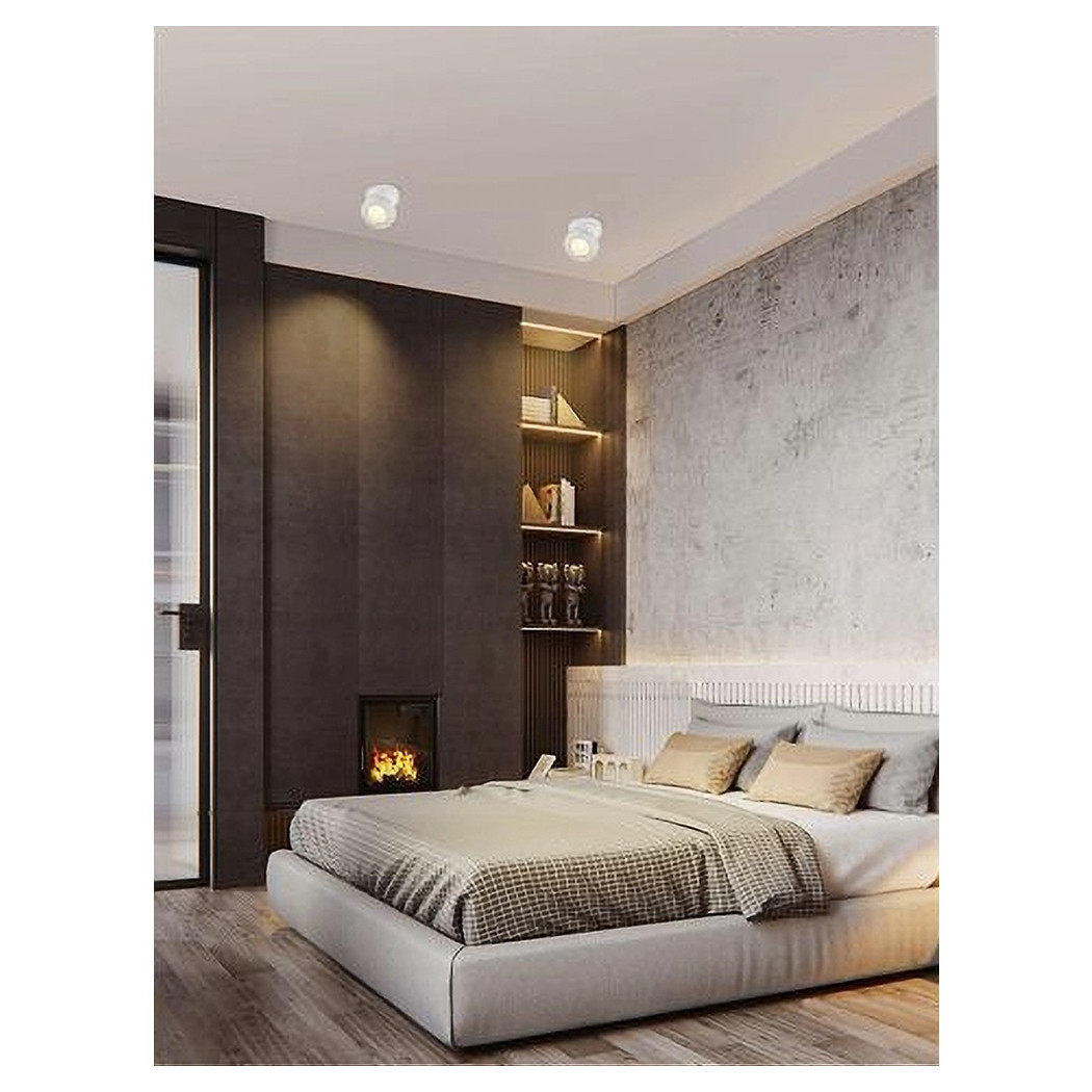 foto del prodotto trade shop traesio faretto led a superficie orientabile 7w luce naturale fredda calda bianco f 7w b bianco caldo 