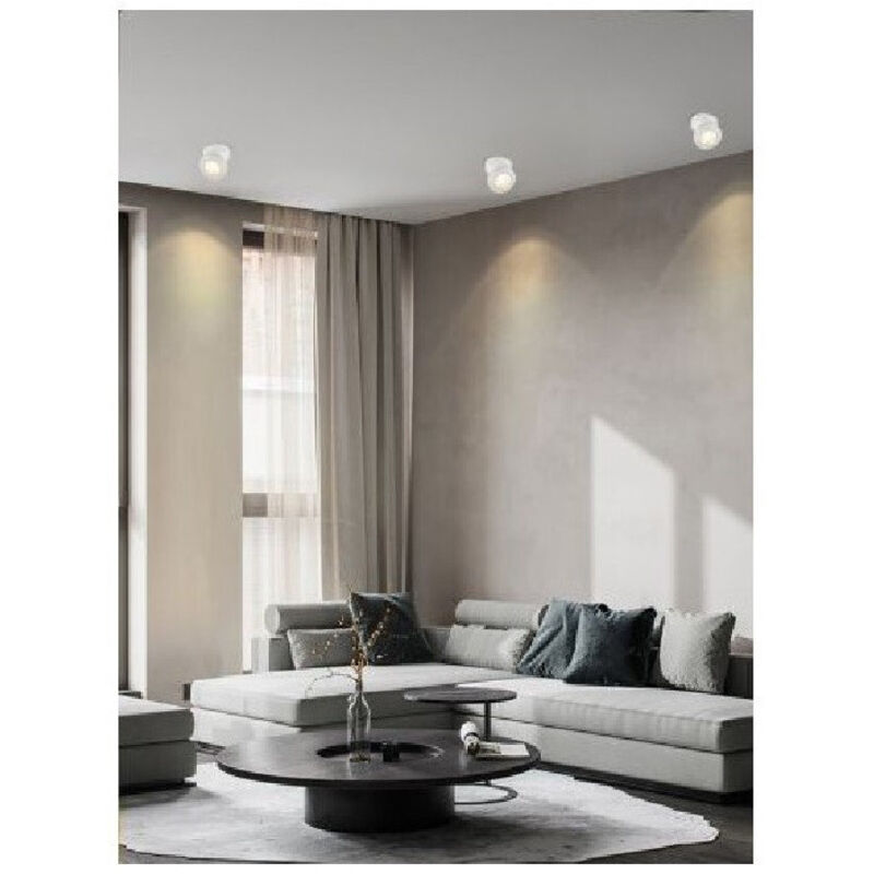 foto del prodotto trade shop traesio faretto led a superficie orientabile 7w luce naturale fredda calda bianco f 7w b bianco naturale 
