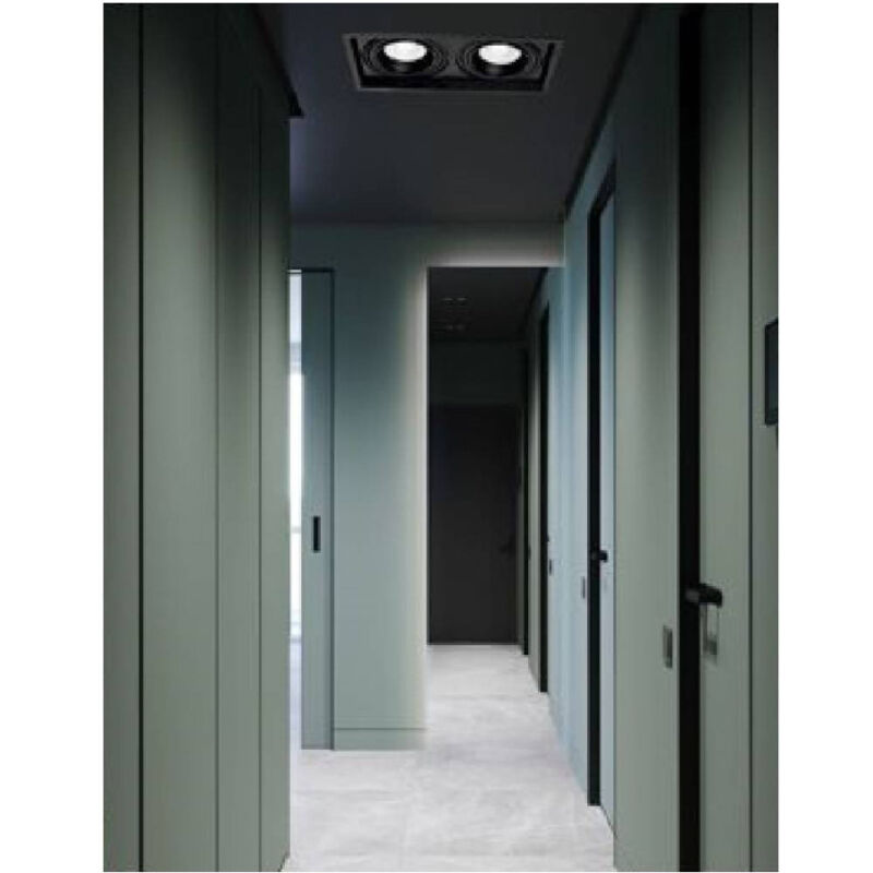 foto del prodotto trade shop traesio faretto led ar111 30watt nero luce bianca fredda calda naturale 2700lm ar111 01n bianco freddo 