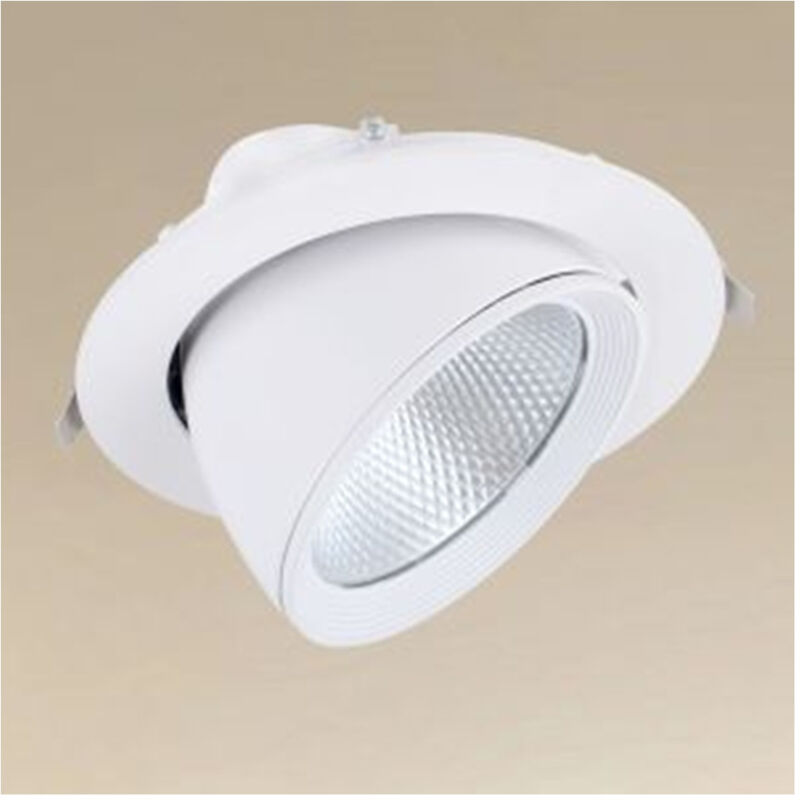 foto del prodotto trade shop traesio faretto led da incasso 40w 4400lm bianco orientabile luce 3000k 6500k ip20 00779 