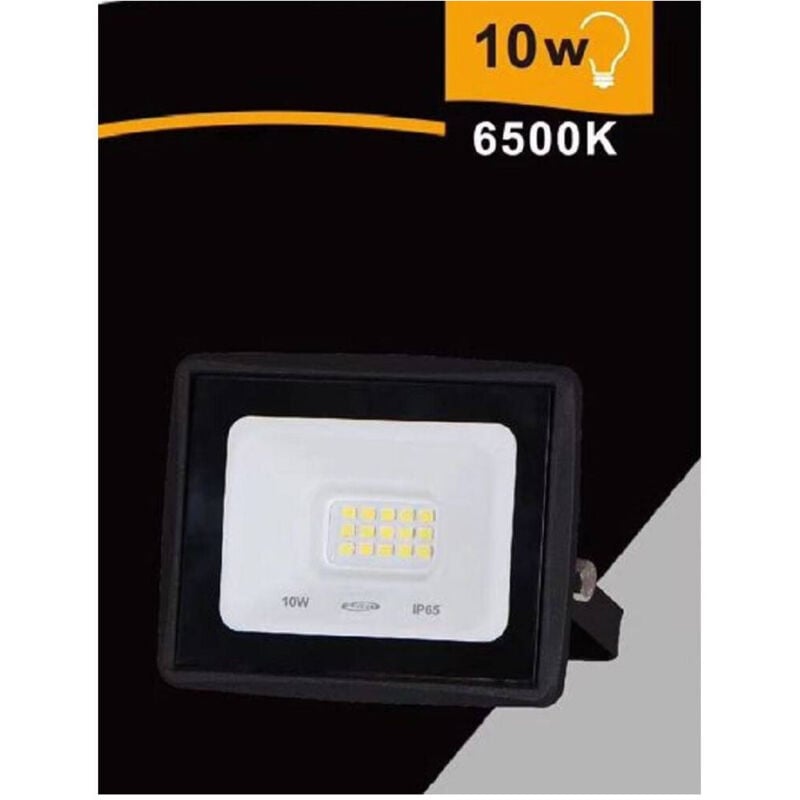 foto del prodotto trade shop traesio faretto led faro 10 watt 900 lm ip65 nero luce fredda naturale calda ek02 10w n bianco freddo 