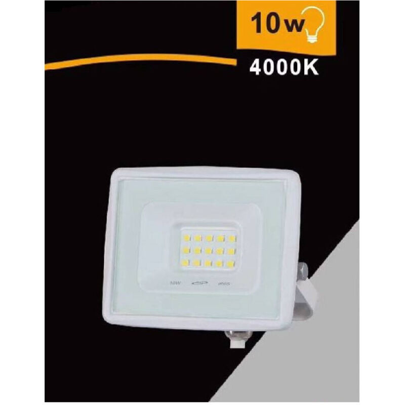 foto del prodotto trade shop traesio faretto led faro 10 watt 900lm ip65 bianco luce calda fredda naturale ek02 10w b bianco naturale 