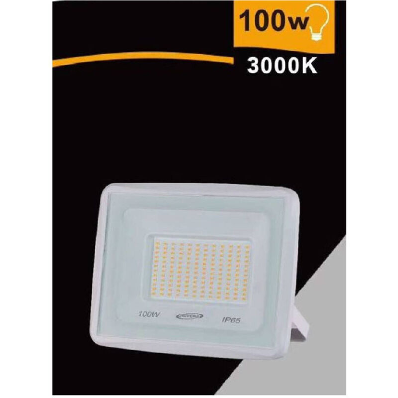foto del prodotto trade shop traesio faretto led faro 100 w 9000lm ip65 bianco luce calda naturale fredda ek02 100w b bianco caldo 