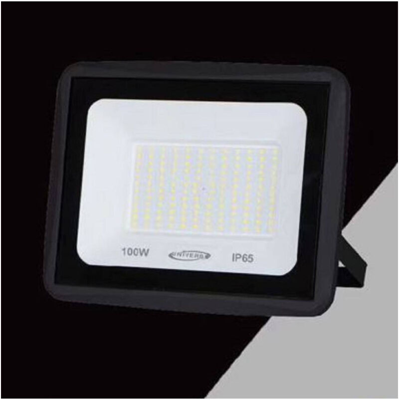 foto del prodotto trade shop traesio faretto led faro 100watt 9000lm ip65 nero luce calda naturale fredda ek02 100w n bianco naturale 