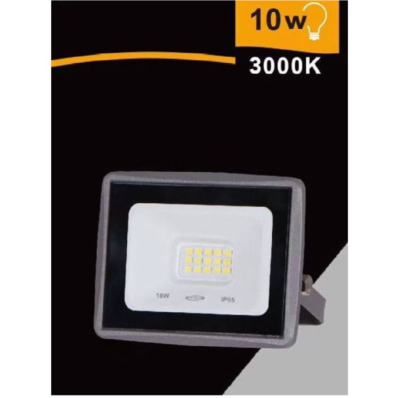 foto del prodotto trade shop traesio faretto led faro 10watt 900 lm ip65 grigio luce naturale calda fredda ek02 10w g bianco caldo 