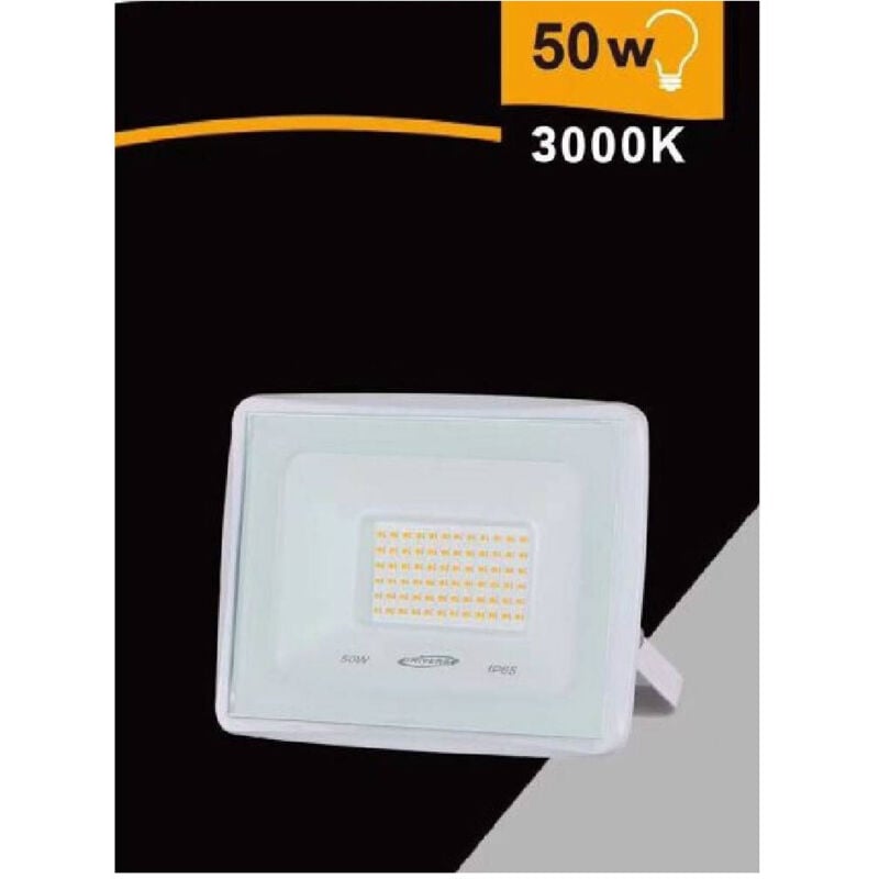 foto del prodotto trade shop traesio faretto led faro 50 w 4500 lm ip65 bianco luce calda naturale fredda ek02 50w b bianco caldo 