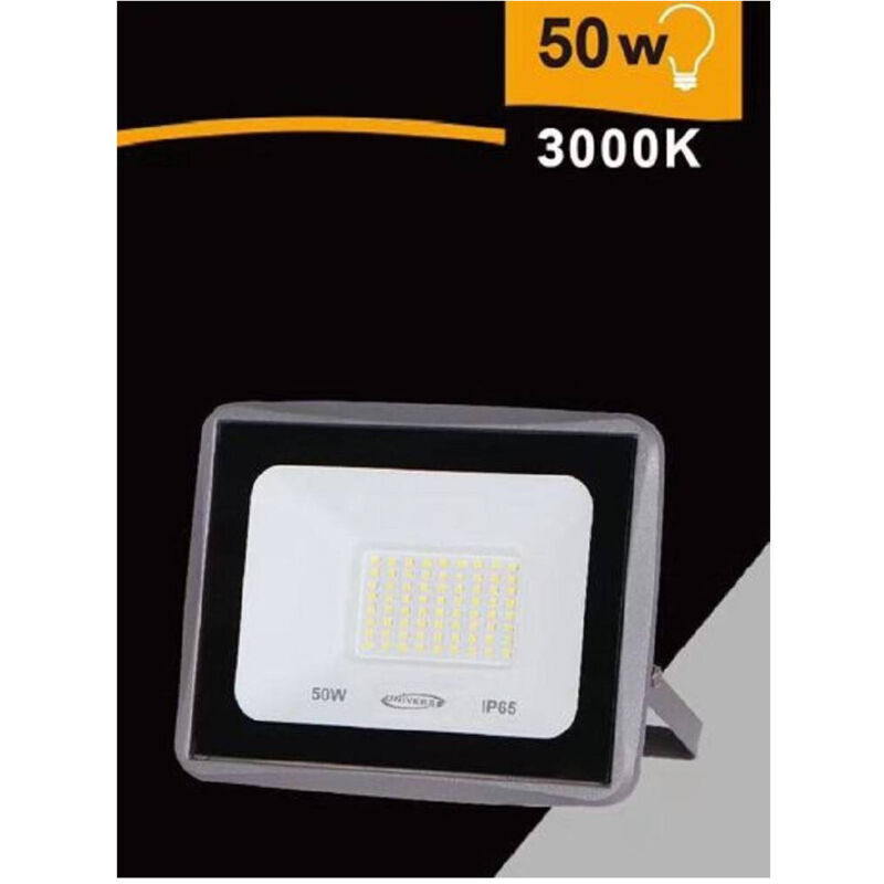 foto del prodotto trade shop traesio faretto led faro 50watt 4500lm ip65 grigio luce calda naturale fredda ek02 50w g bianco caldo 