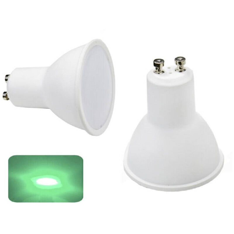 foto del prodotto trade shop traesio faretto led gu10 6watt luce colorata blu rossa verde 220v lampadina gu10 gu10 verde 