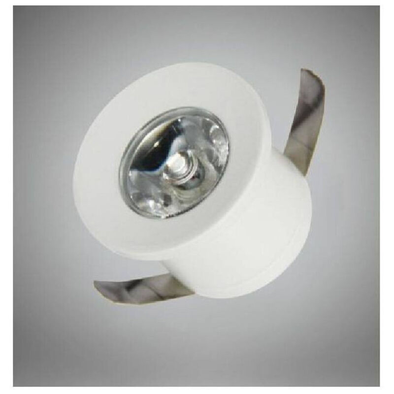 foto del prodotto trade shop traesio - faretto led incasso 1 w bordo bianco mini punto luce 6500k 3000k 4000k blu - -bianco caldo -