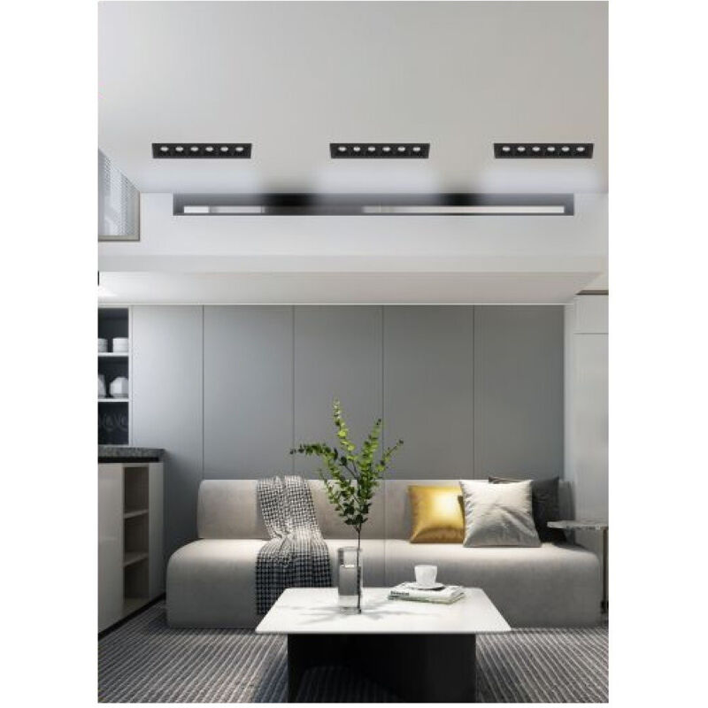 foto del prodotto trade shop traesio - faretto led incasso 12w soffitto moderno nero luce 6500k 3000k 4000k spot - -bianco freddo -