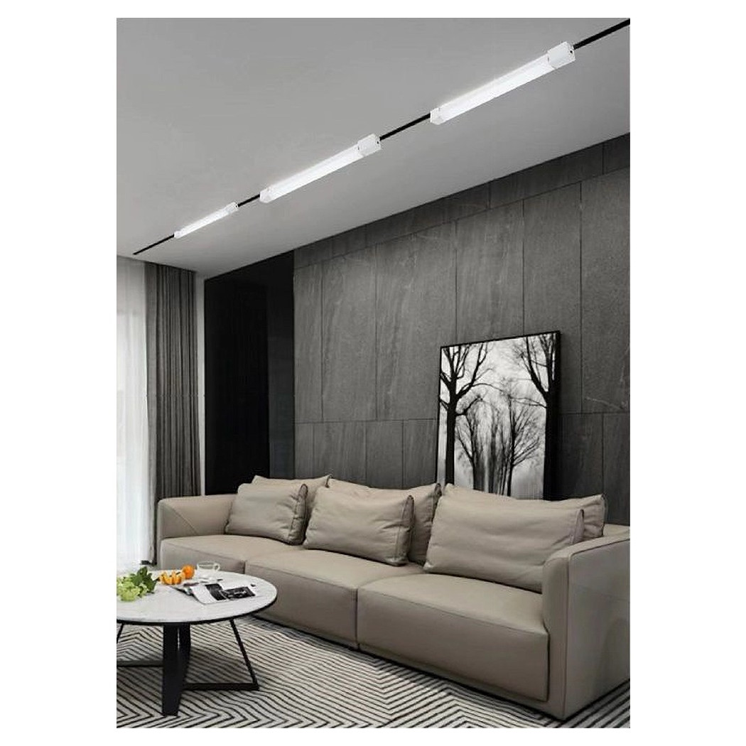 foto del prodotto trade shop traesio faretto led lineare per binario track monofase 20 watt orientabile cct pst 57 3c bianco