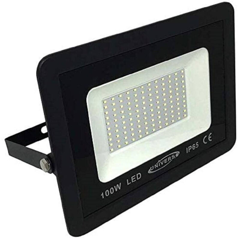 foto del prodotto trade shop traesio faretto led proiettore da esterno 100w nero ip65 luce 6500k 4000k 3000k bianco freddo 