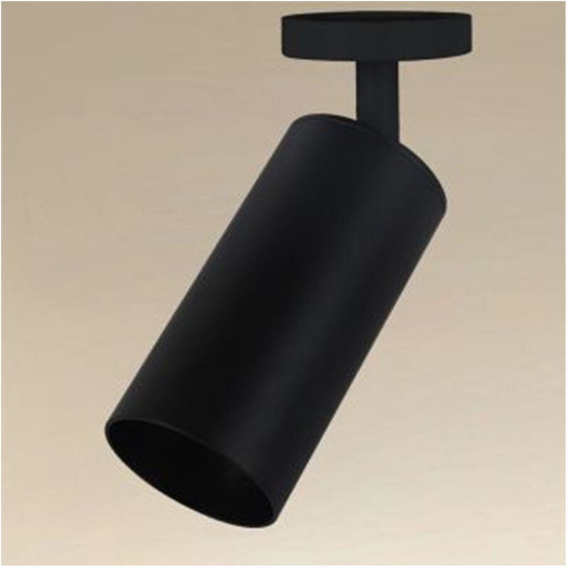 foto del prodotto trade shop traesio faretto nero attacco gu10 applique a cilindro soffitto parete per interni ip20 00700 