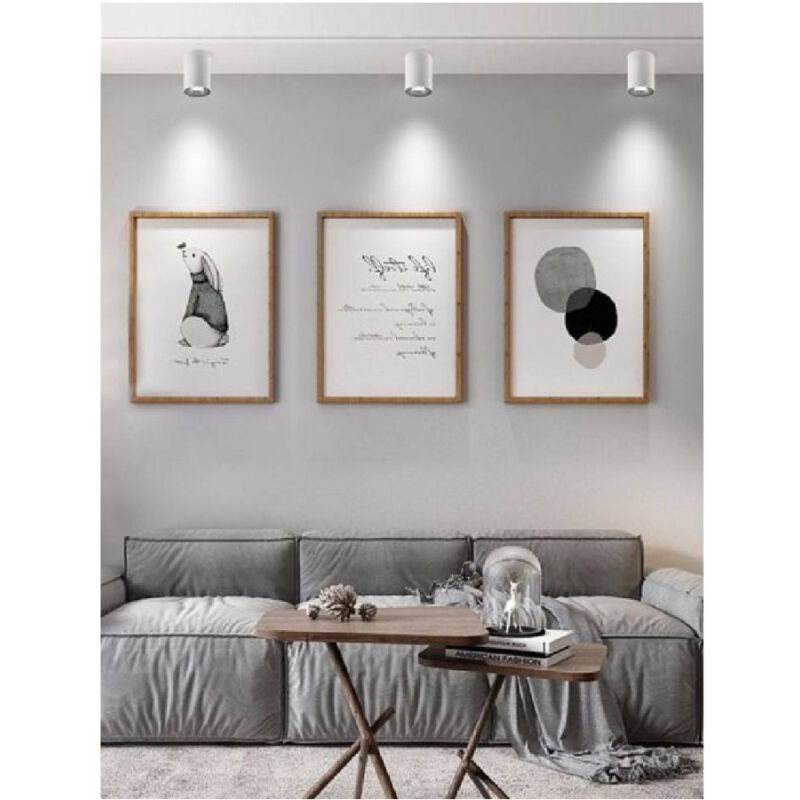 foto del prodotto trade shop traesio faretto plafoniera soffitto 20w applique cilindro led cob vari toni luce f20w 5b bianco freddo 