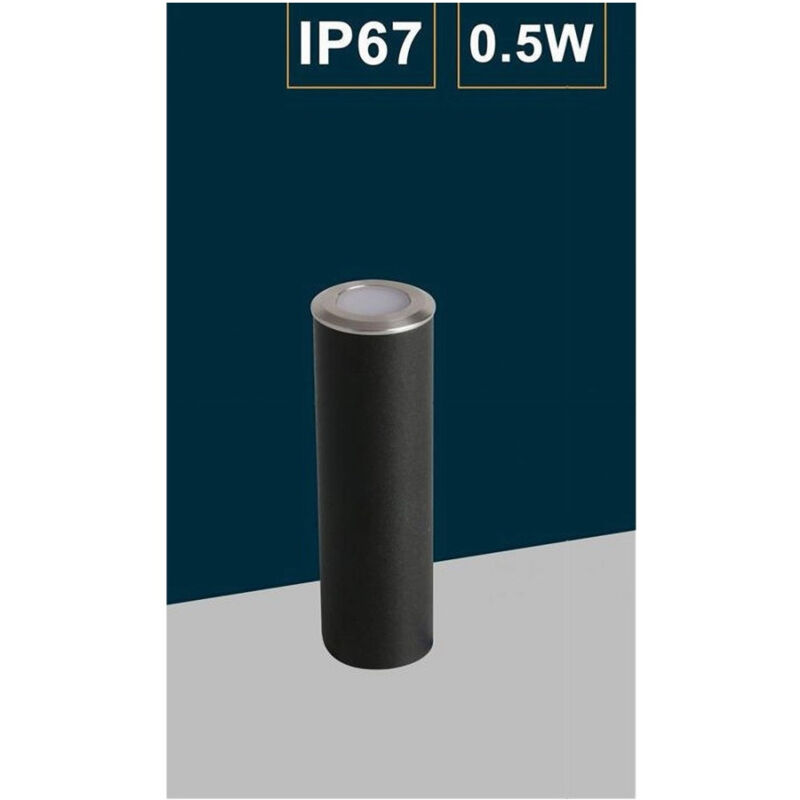 foto del prodotto trade shop traesio faretto segnapasso led 0,5 w punto luce da incasso per esterno giardino ip67 210 bianco caldo 