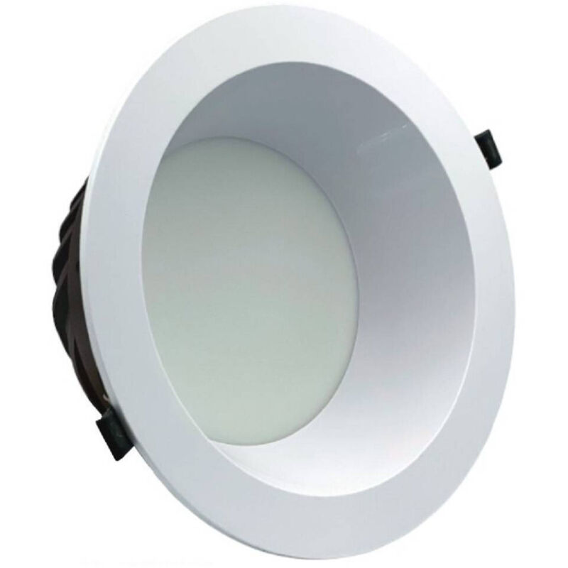 foto del prodotto trade shop traesio faretto smd led da incasso rotondo 24watt 2400lm luce bianco 4000k 6500k gl ag24 bianco naturale 