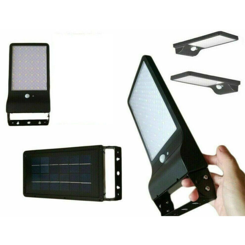 foto del prodotto trade shop traesio faro 42 led con pannello solare e sensore di movimento faretto crepuscolare 20w 