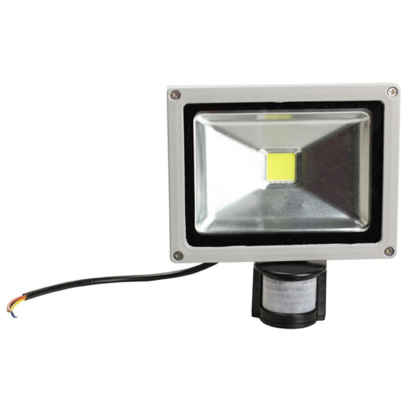 foto del prodotto trade shop traesio faro da 20w con sensore di movimento faretto a led luce bianca 220v 