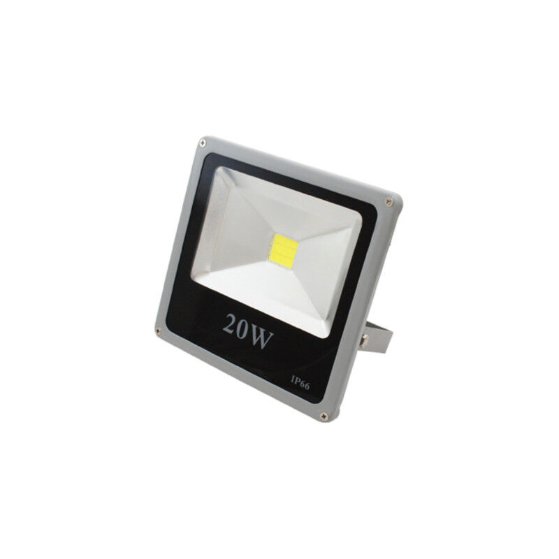 foto del prodotto trade shop traesio faro faretto a led ultra slim a luce calda fredda rgb da per esterno ip65 220v bianco caldo 20 watt slim 