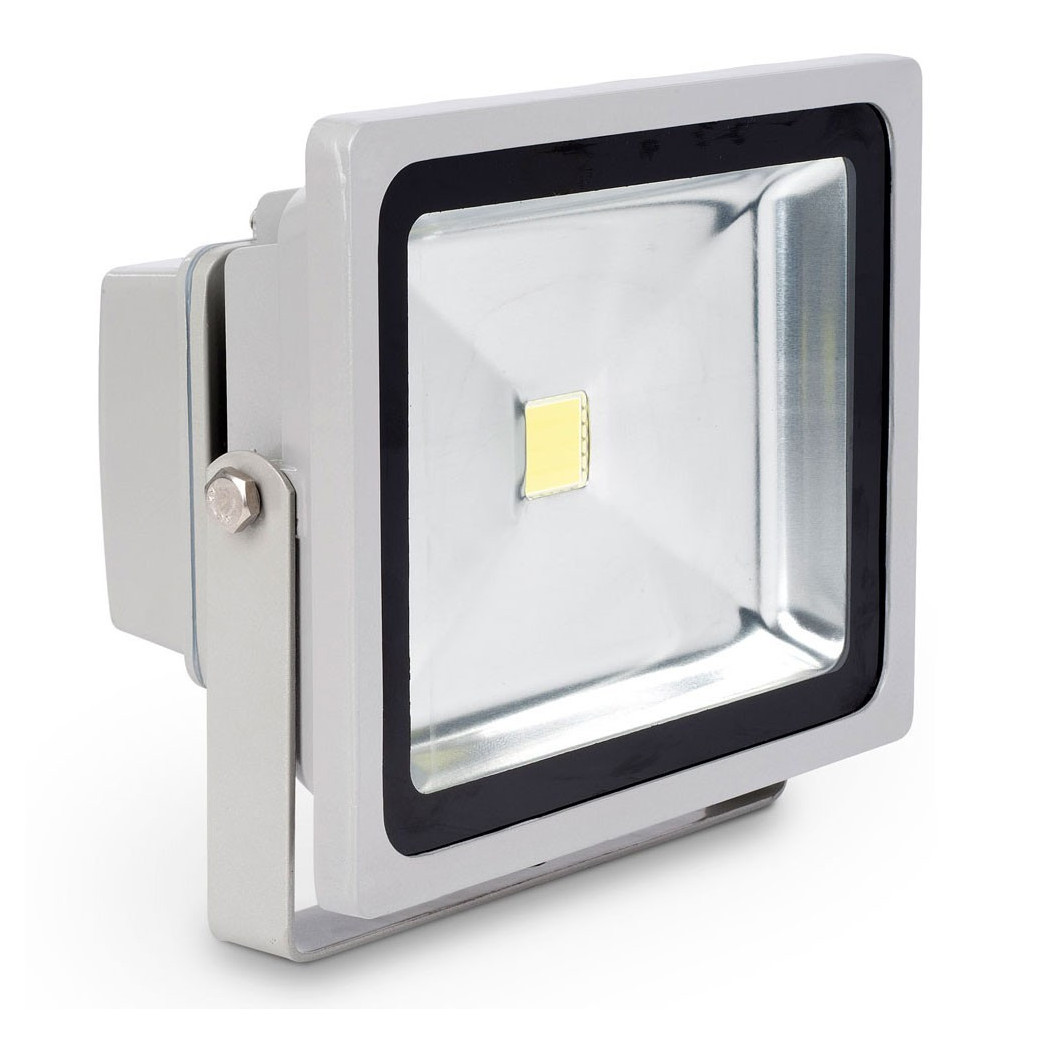 foto del prodotto trade shop traesio faro faretto a led ultra slim a luce calda fredda rgb da per esterno ip65 220v bianco caldo 30 watt regular 