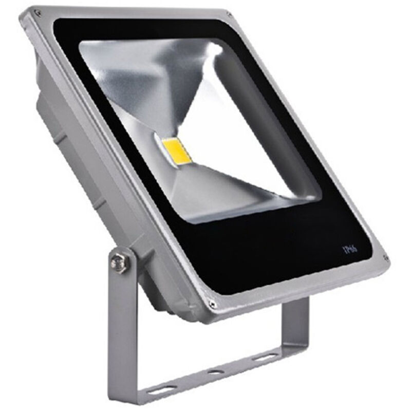 foto del prodotto trade shop traesio faro faretto a led ultra slim a luce calda fredda rgb da per esterno ip65 220v bianco freddo 50 watt slim 