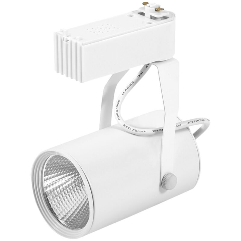 foto del prodotto trade shop traesio faro faretto cob led track binario snodabile luce fredda calda soffitto 10w 40w bianco caldo 30 watt