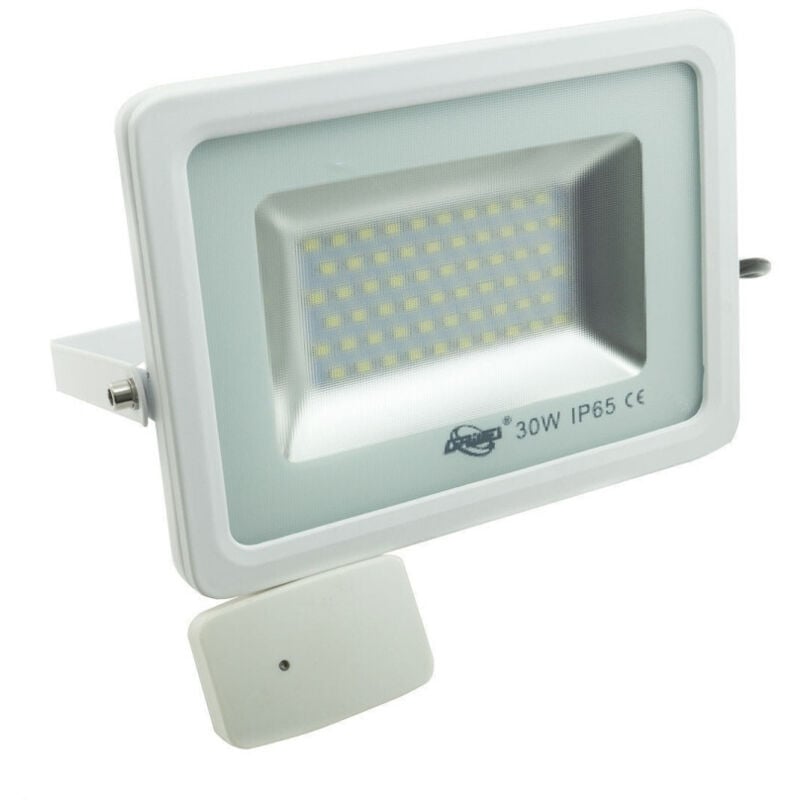 foto del prodotto trade shop traesio - faro faretto fari led ip65 con sensore movimento crepuscolare 10w 20 w 30 50 100 - 30 watt