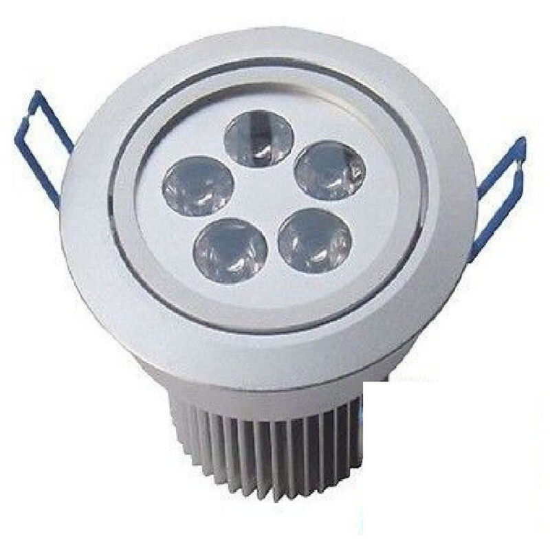 foto del prodotto trade shop traesio faro faretto led basculante da incasso 5w a molla con alette luce fredda calda bianco freddo 