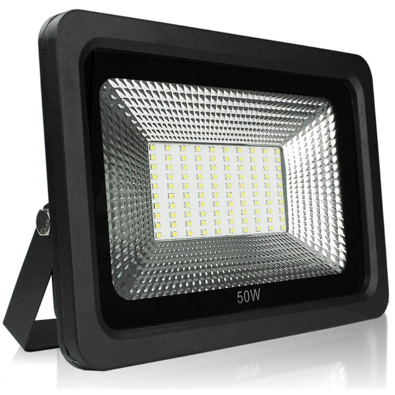 foto del prodotto trade shop traesio - faro faretto proiettore a led per da esterno ip65 luce fredda calda 30 50 100 w - -bianco caldo-50 watt