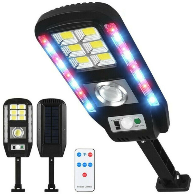 foto del prodotto trade shop traesio faro lampione faretto con pannello solare sensore di movimento 89 led cl 728 