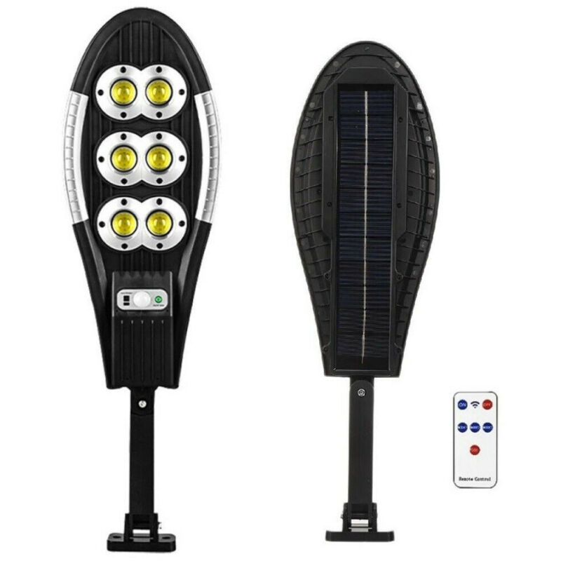 foto del prodotto trade shop traesio faro lampione stradale pannello solare con sensore telecomando 150led cob art.06 
