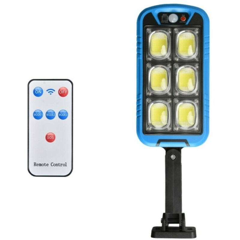 foto del prodotto trade shop traesio faro lampione stradale pannello solare fotovoltaico sensore 150 led cob ta140 