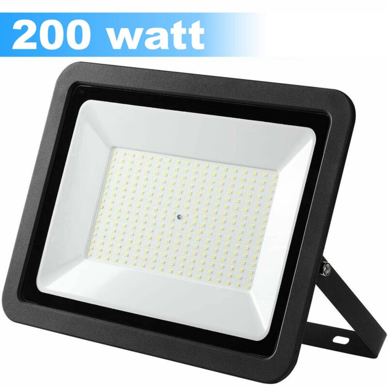foto del prodotto trade shop traesio faro led 200w luce alta luminosita faretto proiettore esterno slim bianco freddo 
