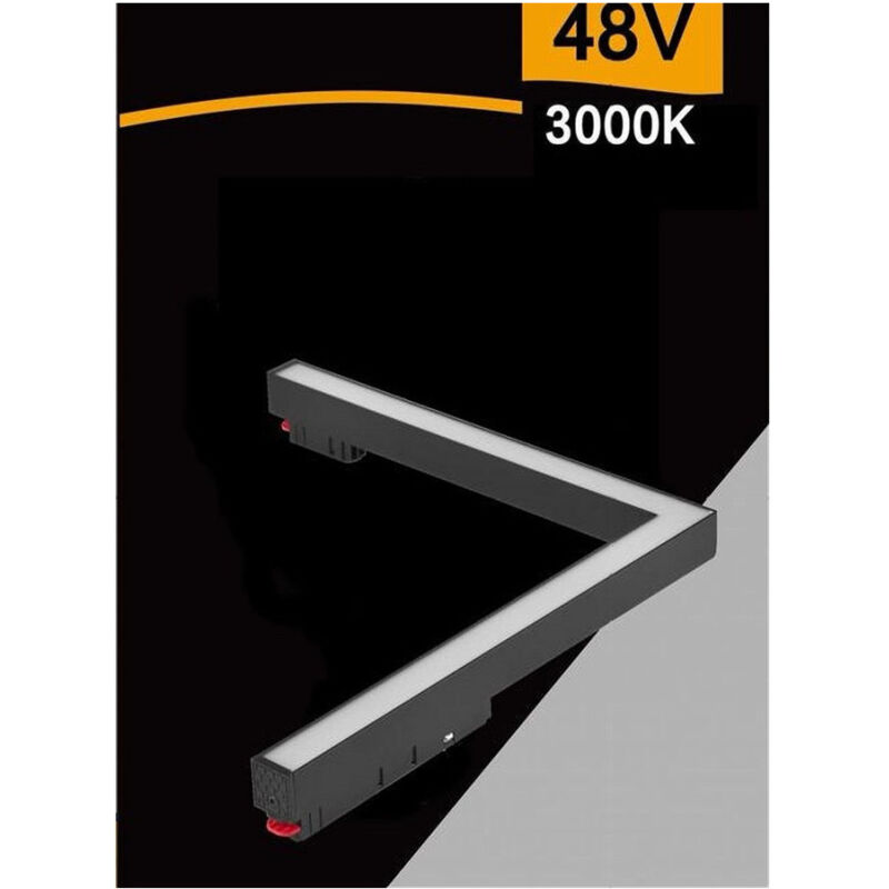 foto del prodotto trade shop traesio faro led angolare 24 w incasso per binario magnetico 48v luce 3000k 4000k mg 06 bianco caldo 